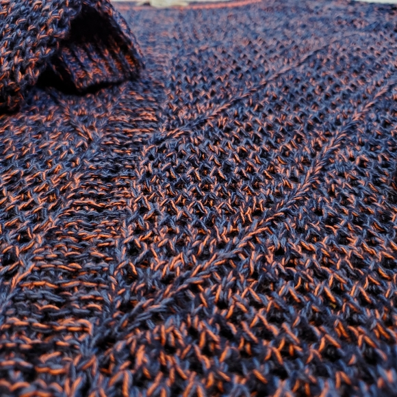 Womens John Paul Richard Loose Knit Sweater Blue Pink Round Neck Size S - Picture 4 of 6